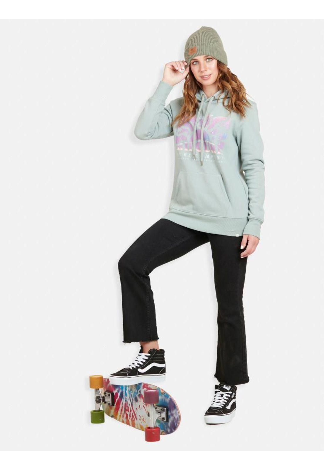 Poleron SURF COMPANY HOODIE Mujer Olivo Rip Curl-4