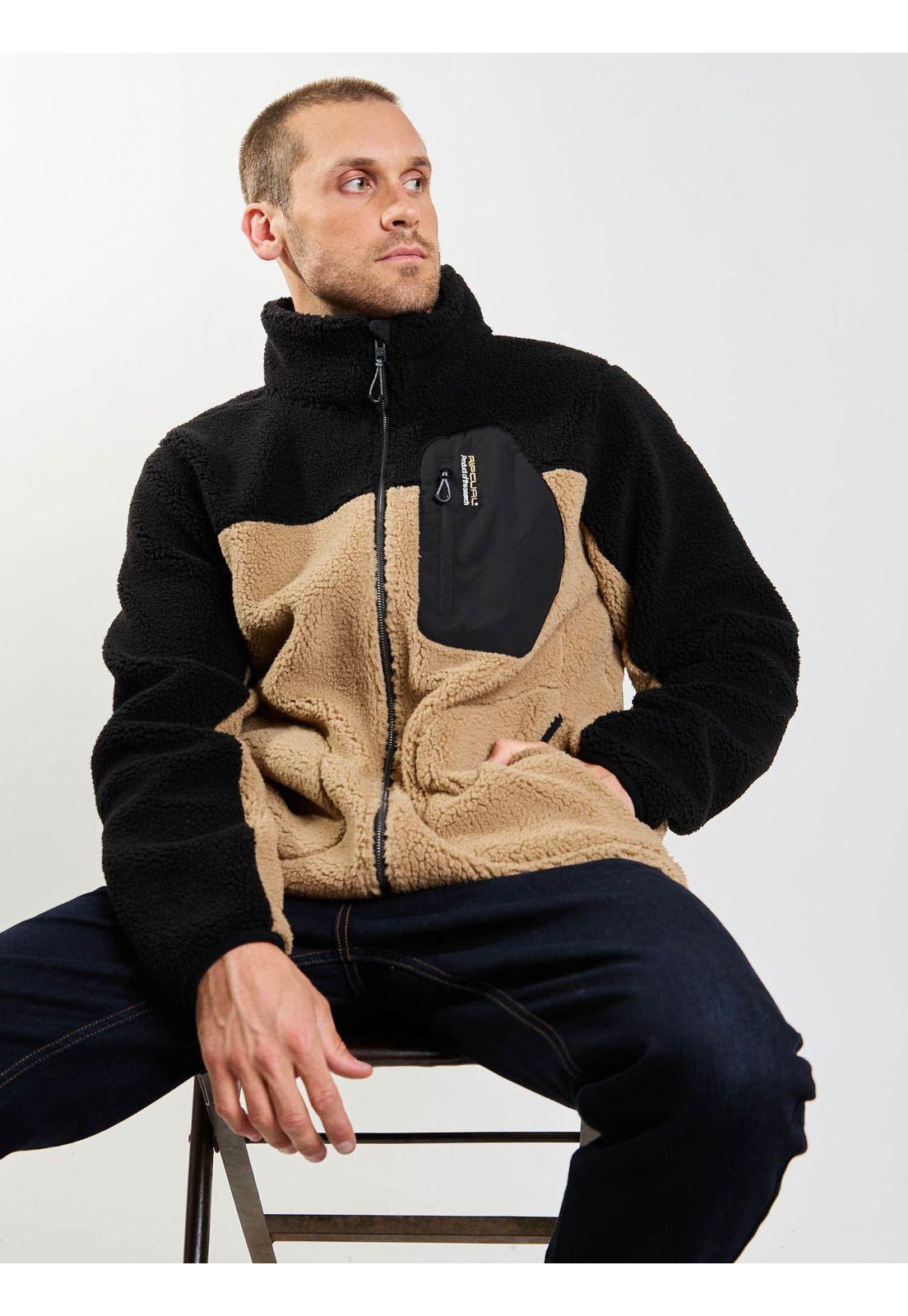 Poleron Bonded Costal Café Hombre Rip Curl-5