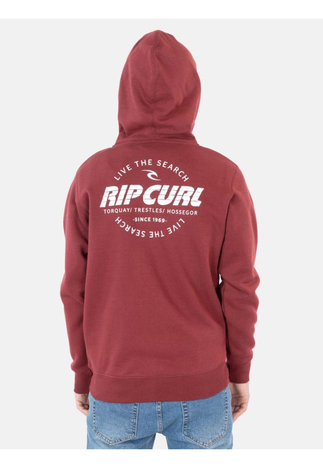 Poleron Live The Search Full Zip Burdeo Infantil Rip Curl-1