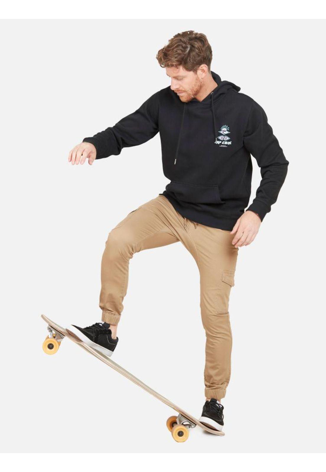 Poleron BORN AT BELL 90 HOODIE Hombre Negro Rip Curl-2