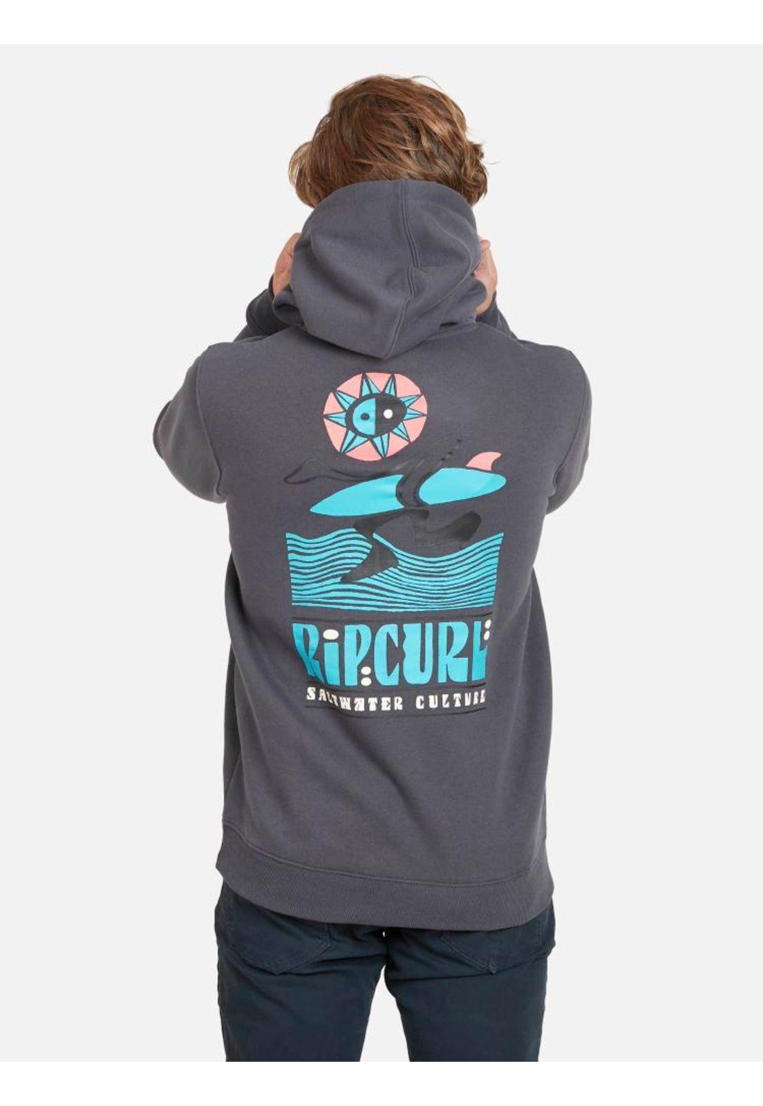 Poleron RC SURF SUN Hombre Gris Oscuro Rip Curl-3