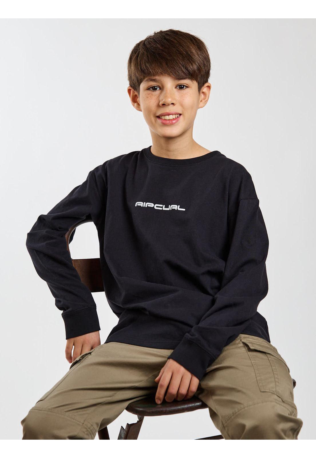 Polera ML Wander Negro Infantil Rip Curl-0
