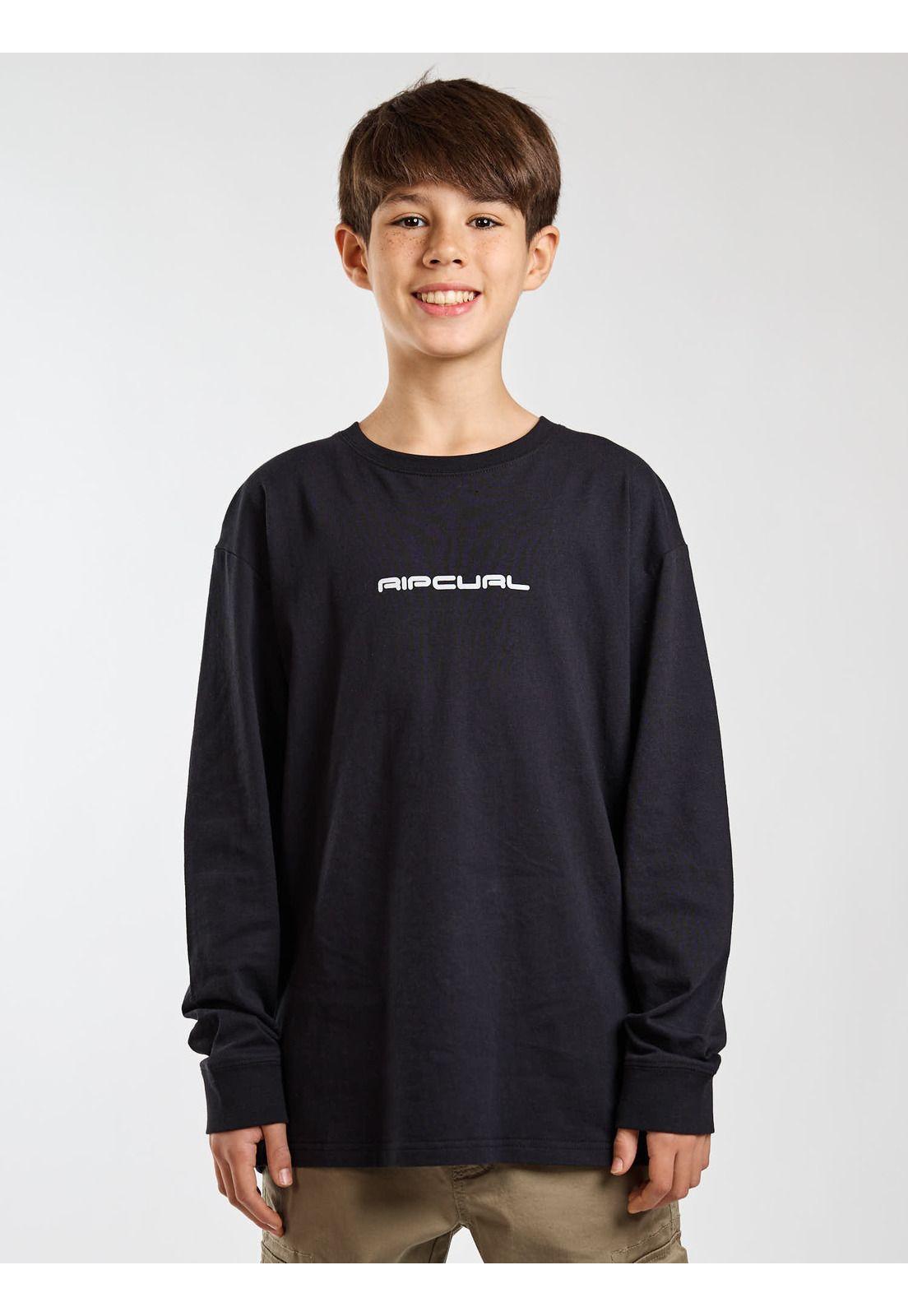 Polera ML Wander Negro Infantil Rip Curl-1