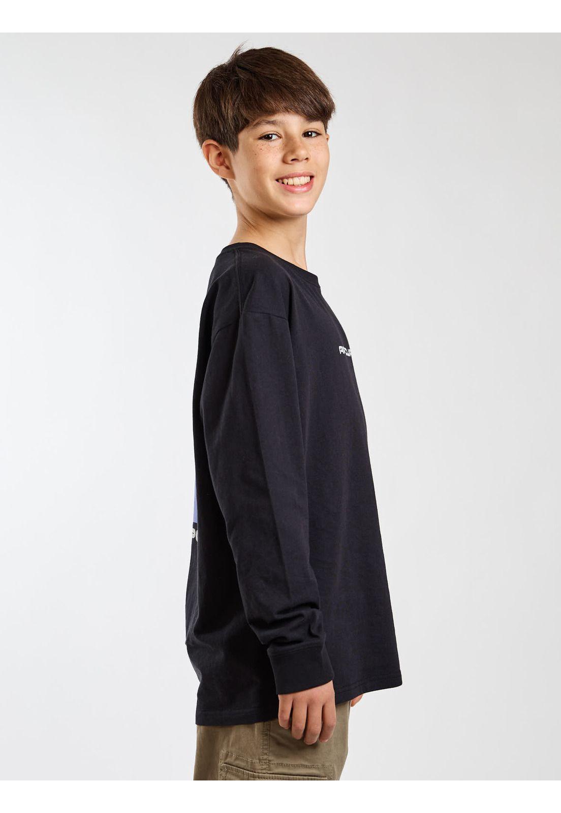 Polera ML Wander Negro Infantil Rip Curl-3