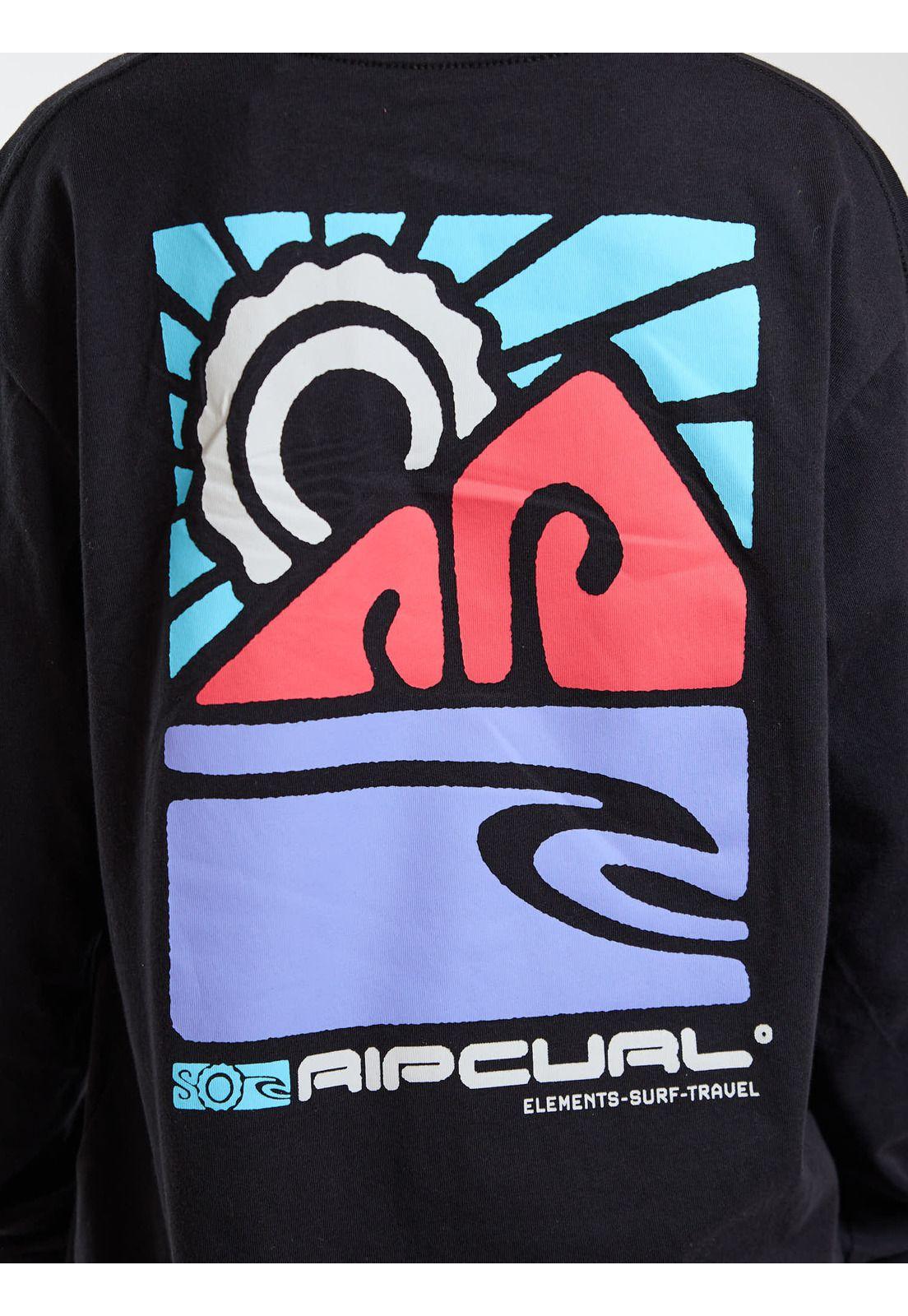 Polera ML Wander Negro Infantil Rip Curl-4