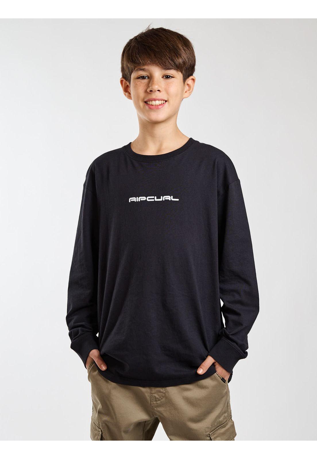 Polera ML Wander Negro Infantil Rip Curl-6