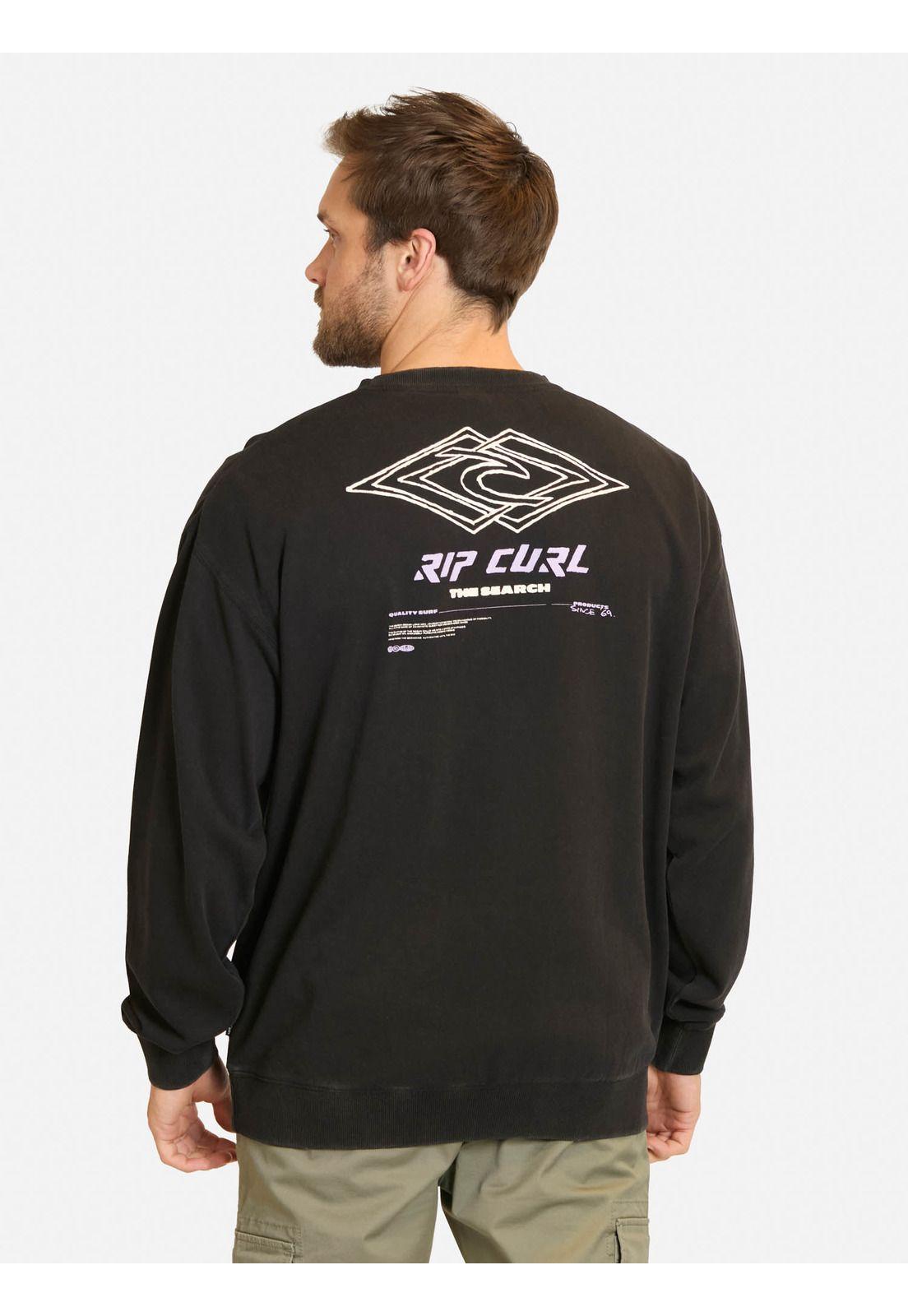 Poleron CR Double Ups Crew Negro Hombre Rip Curl-1