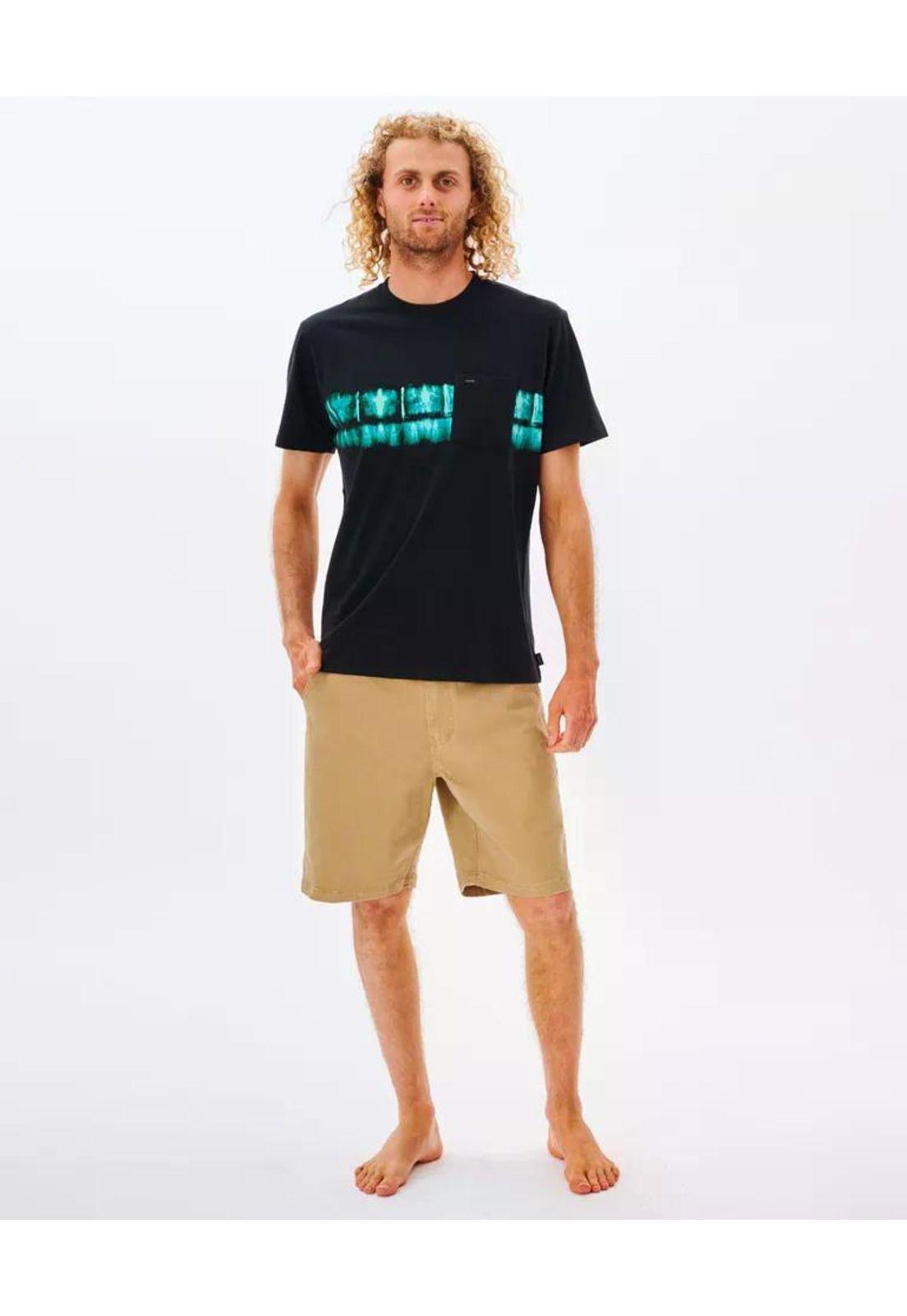 Polera MEDINA TIE TEE Hombre Negro Rip Curl-3