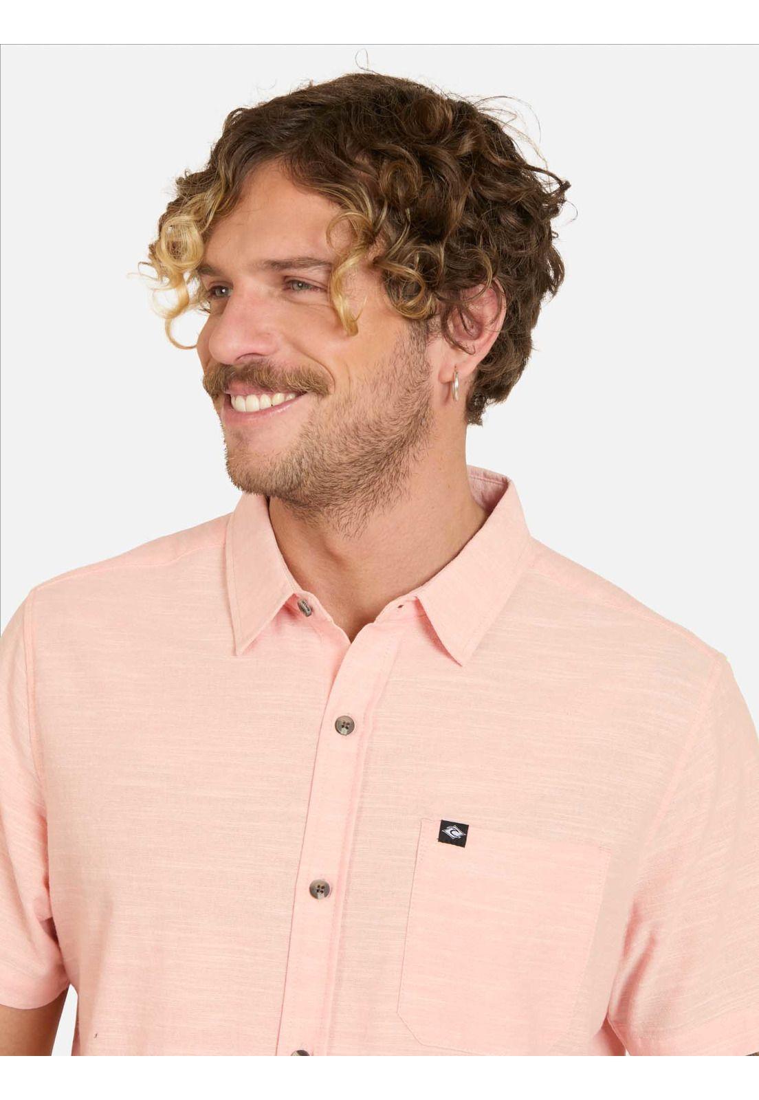 Camisa MC Coasttrip Rosado Hombre Rip Curl-2