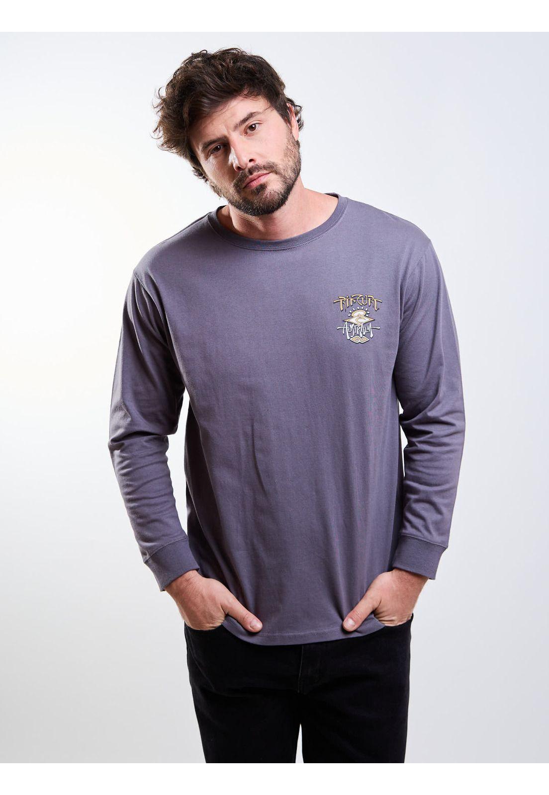 Polera ML Seaborn Gris Hombre Rip Curl-4