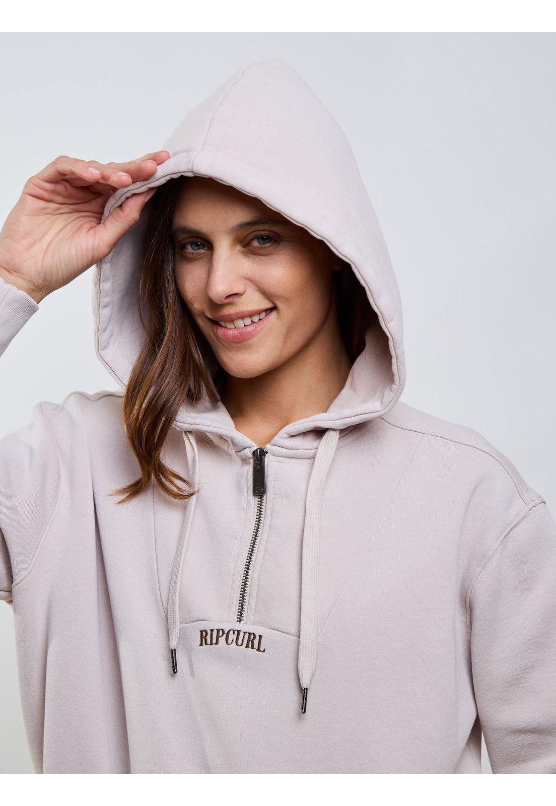 Poleron FZ Brave Beige Mujer Rip Curl-3