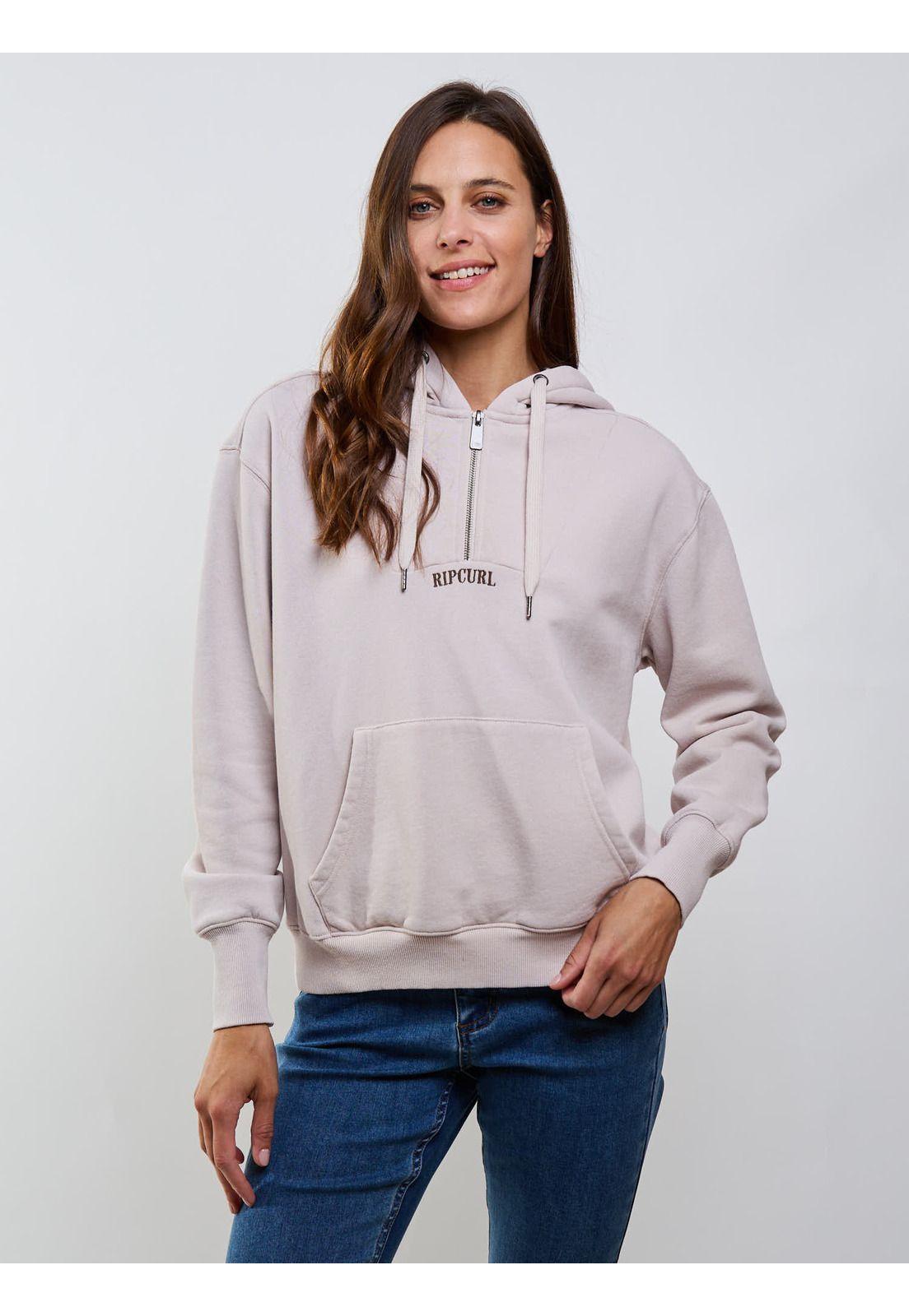 Poleron FZ Brave Beige Mujer Rip Curl-5