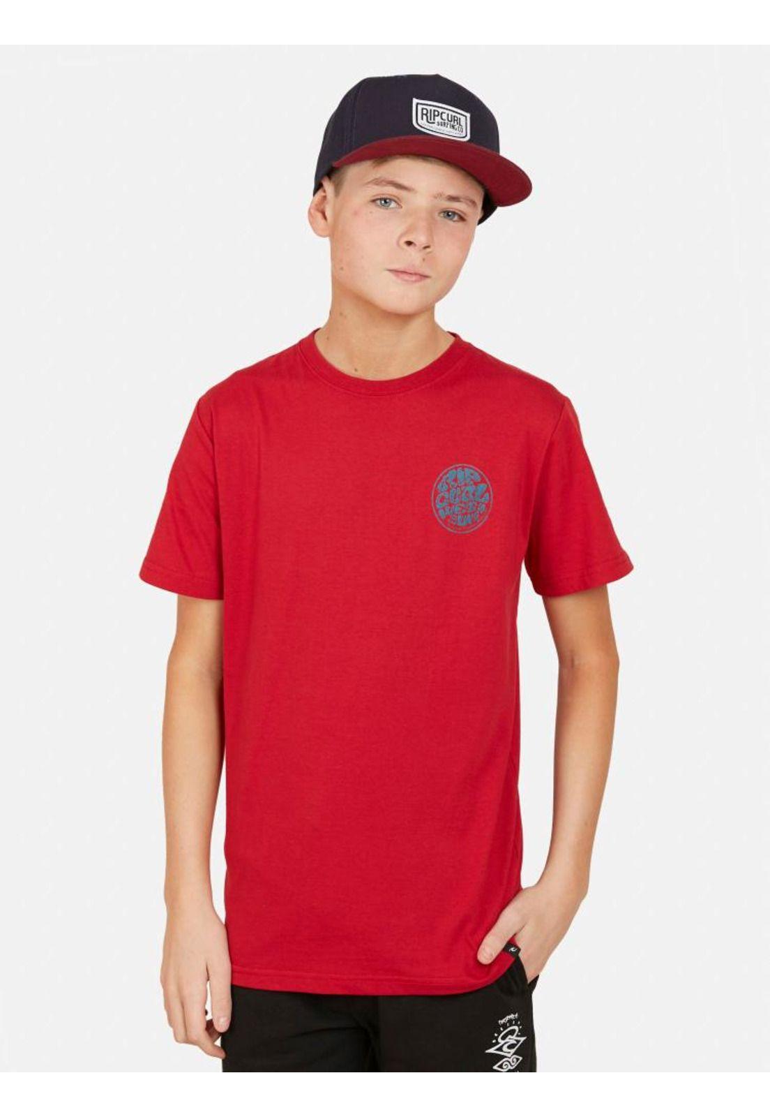 Polera Old Wetsuit SS TEE Juvenil Rojo Rip Curl-0