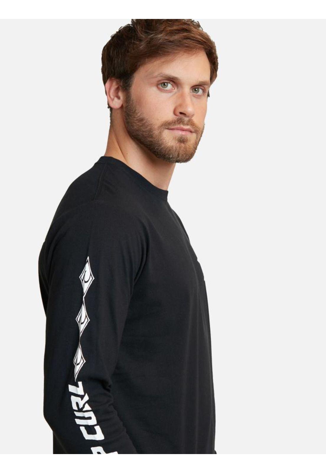 Polera Retro Rc Gradient Logo Negro Hombre Rip Curl-2