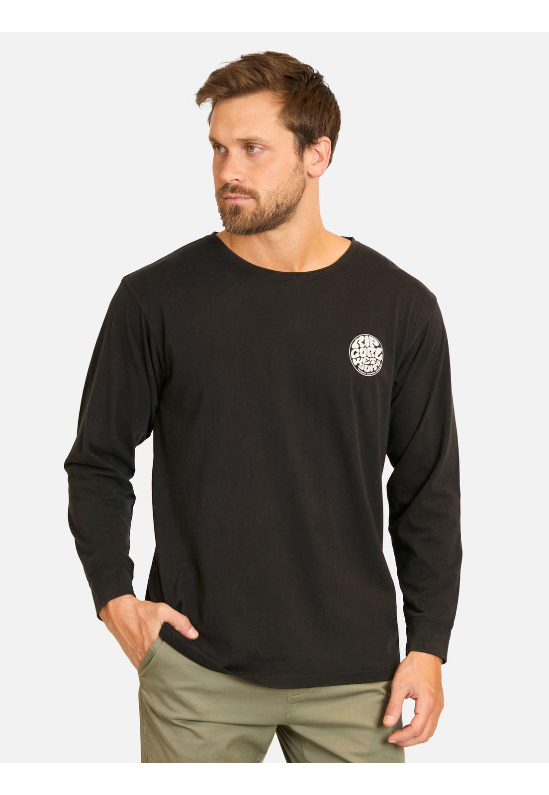 Polera ML Wetsuit logo Negro Hombre Rip Curl-0