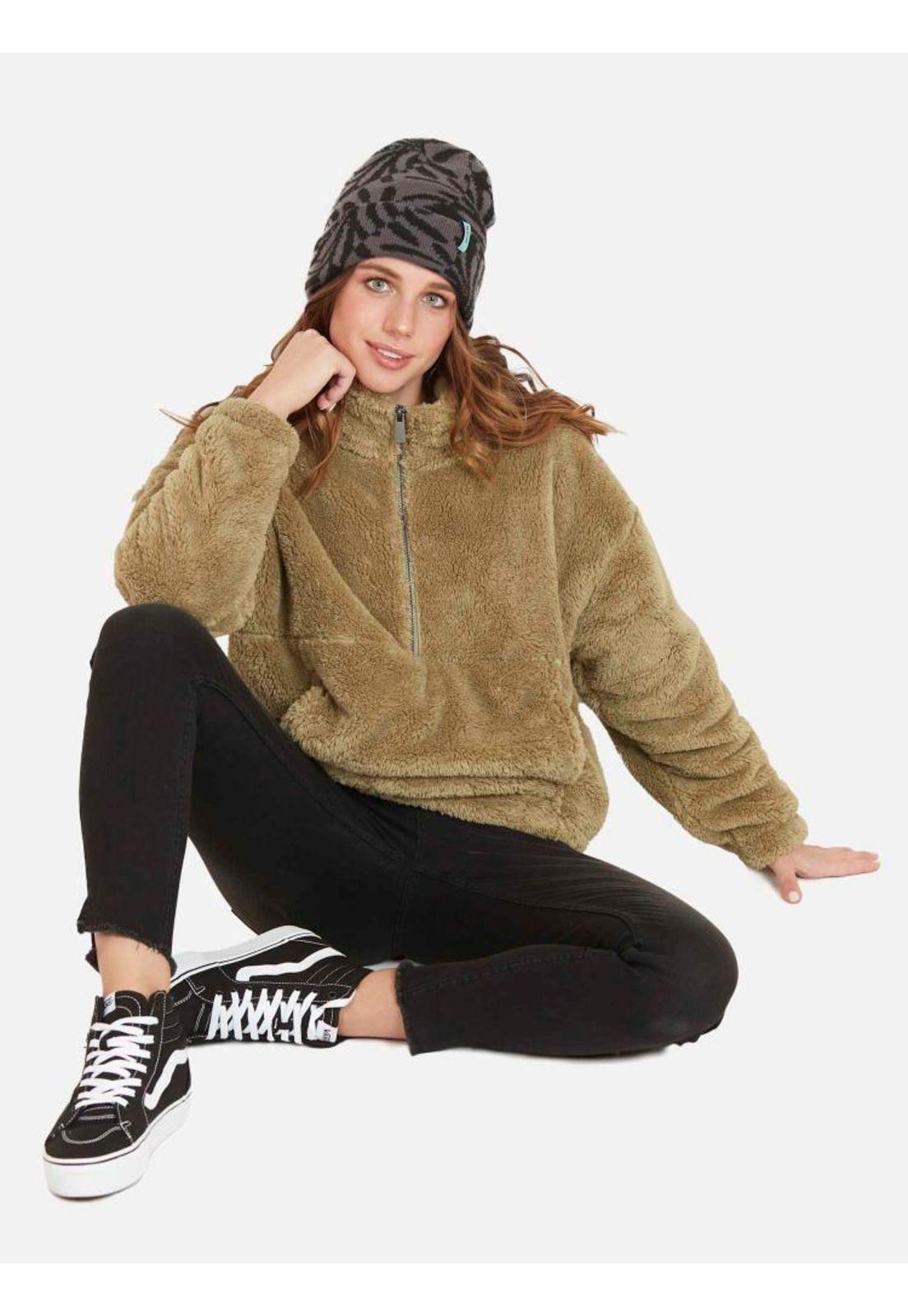 Poleron CHIPORRO INFINITY Mujer Olivo Rip Curl-3