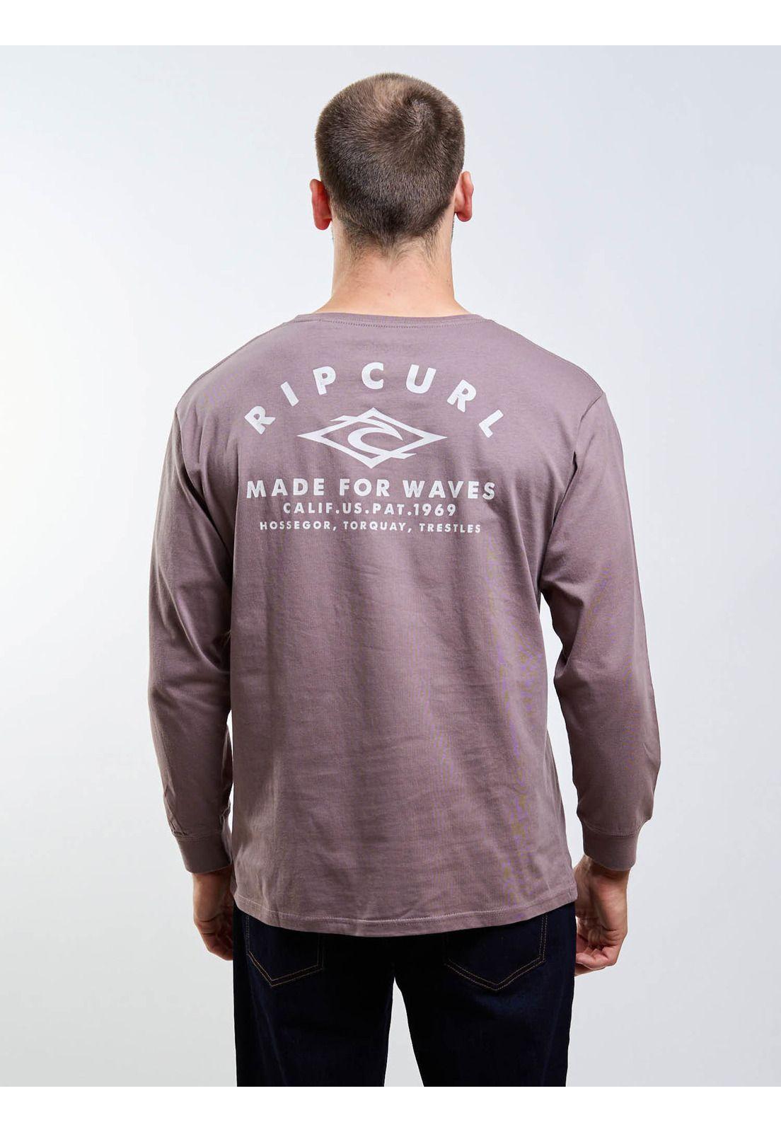 Polera ML Blueway Café Hombre Rip Curl-1
