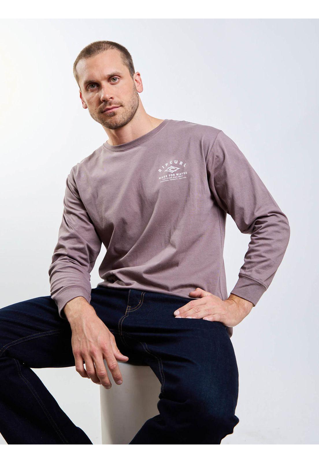 Polera ML Blueway Café Hombre Rip Curl-5