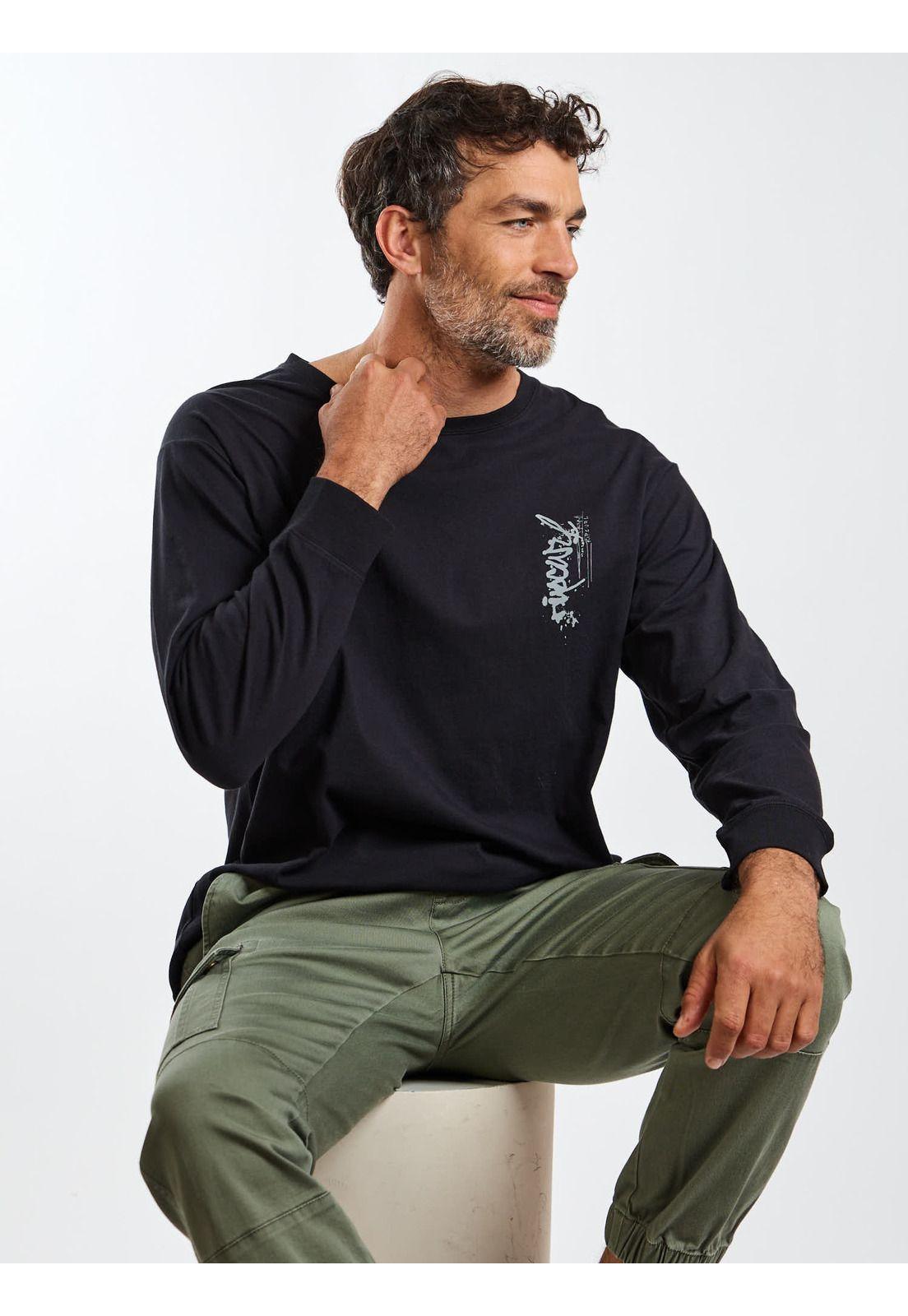 Polera ML Journey Negro Hombre Rip Curl-0
