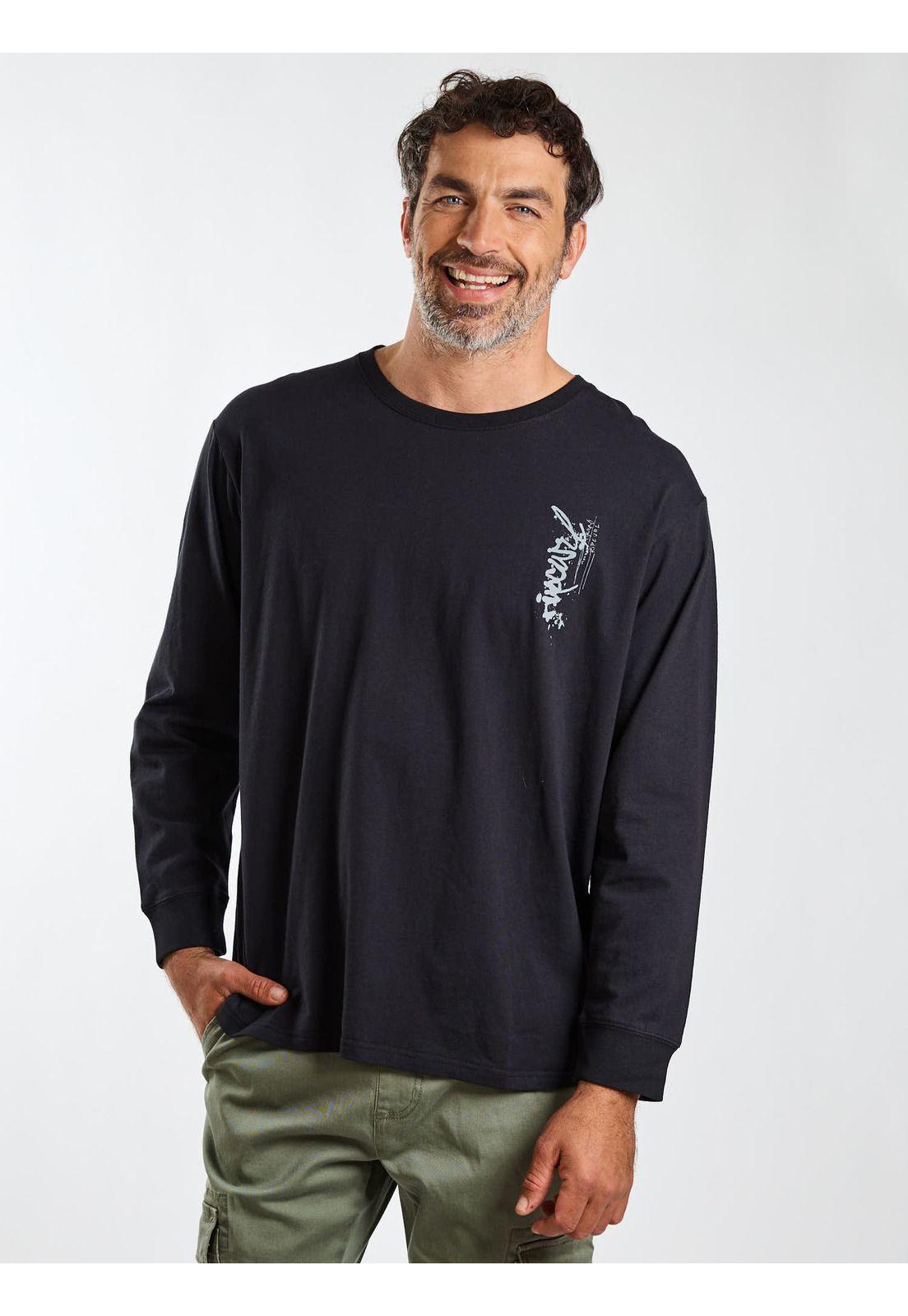 Polera ML Journey Negro Hombre Rip Curl-1