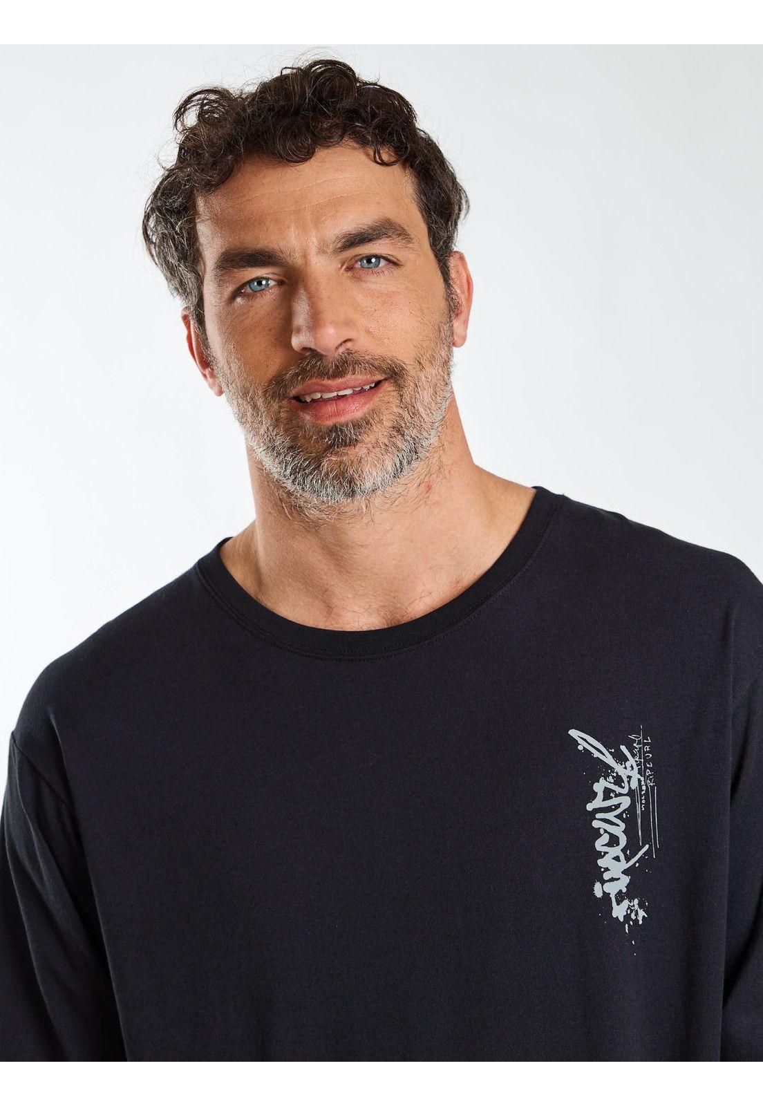 Polera ML Journey Negro Hombre Rip Curl-5