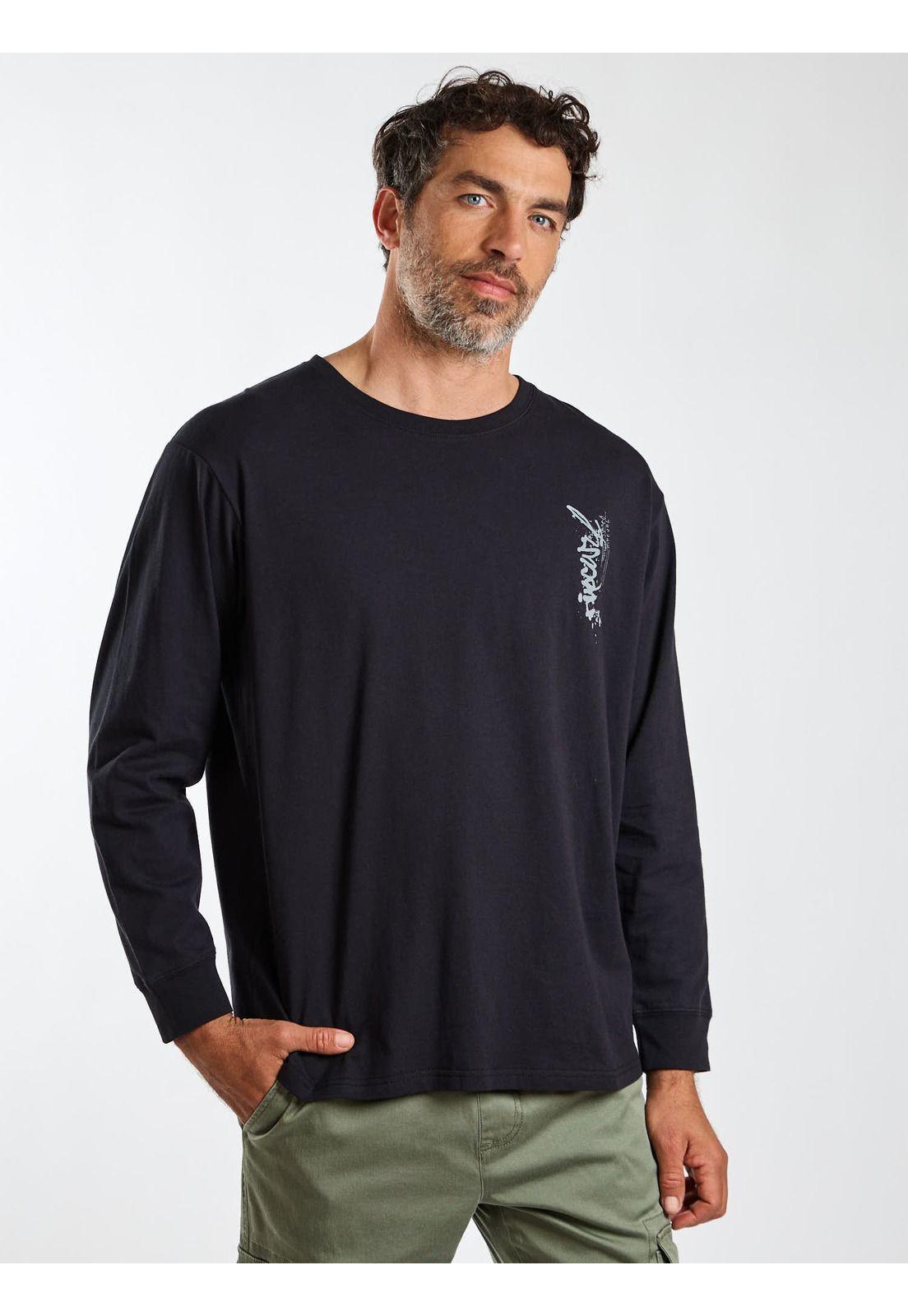 Polera ML Journey Negro Hombre Rip Curl-7