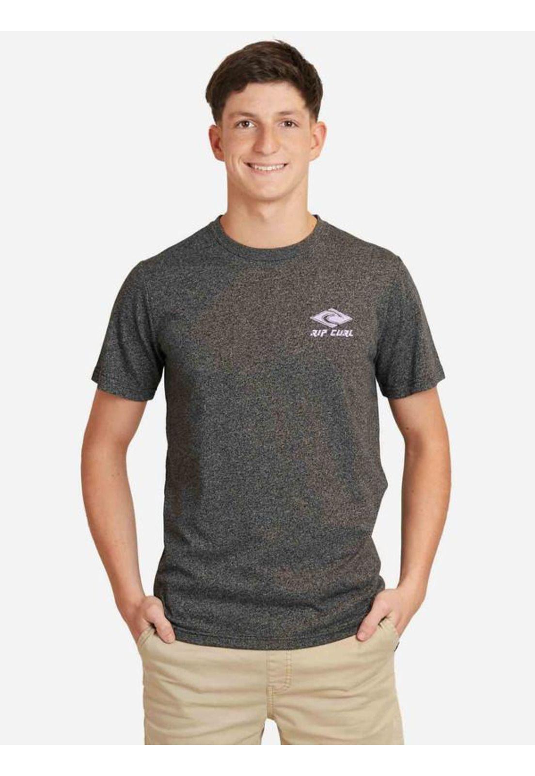 Polera M/C Basica Negro Juvenil Hombre Ripcurl-0