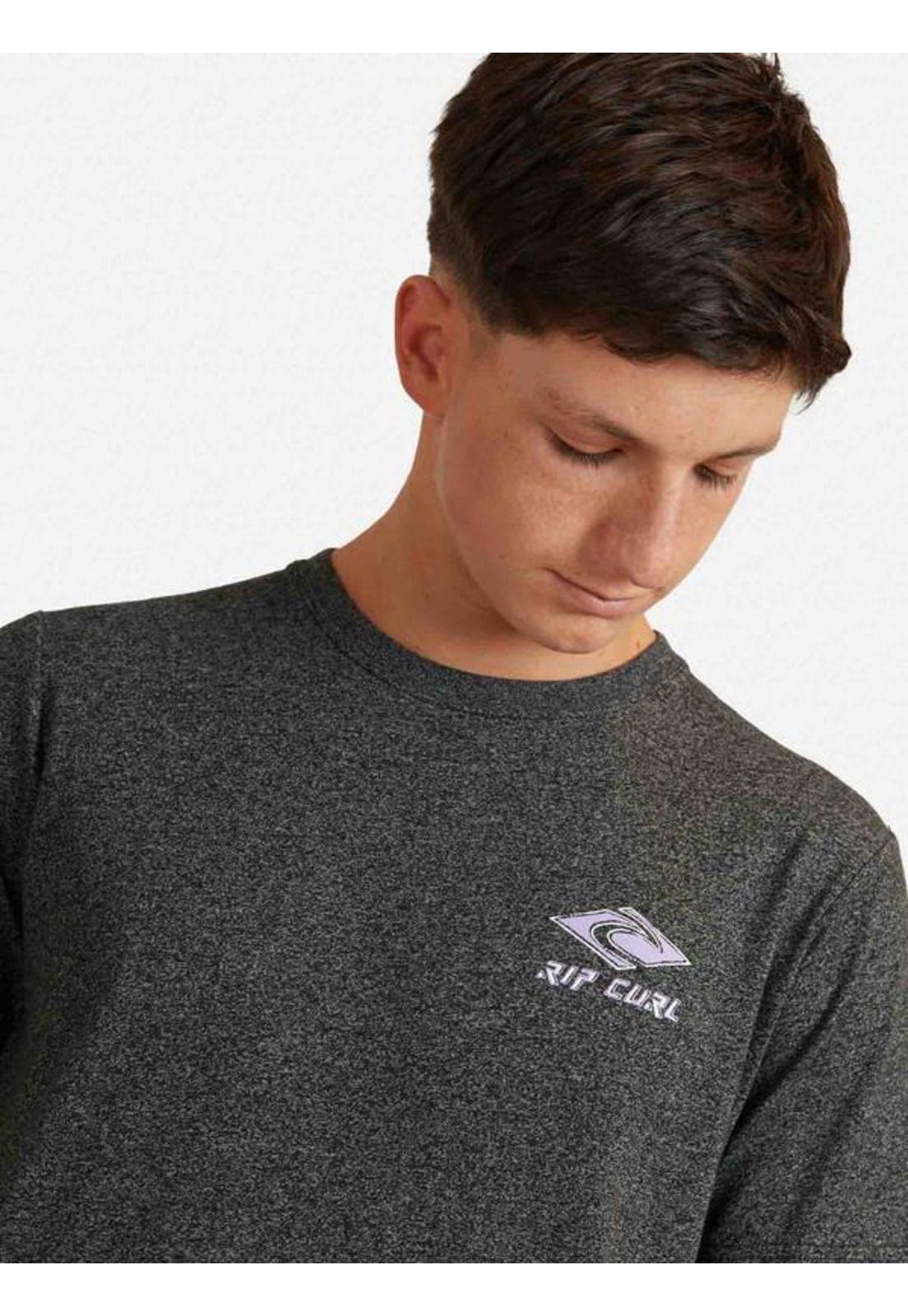 Polera M/C Basica Negro Juvenil Hombre Ripcurl-2