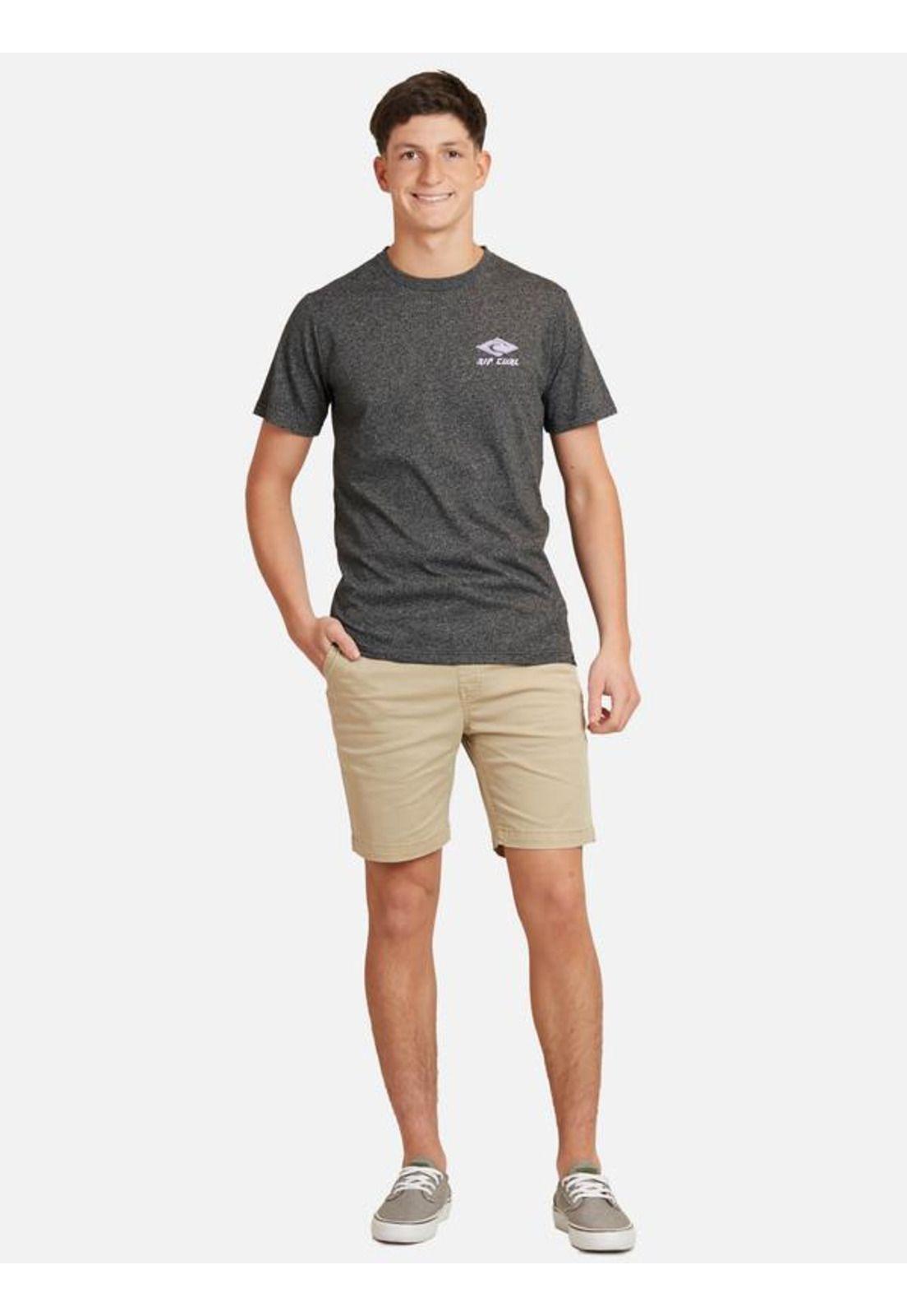 Polera M/C Basica Negro Juvenil Hombre Ripcurl-3