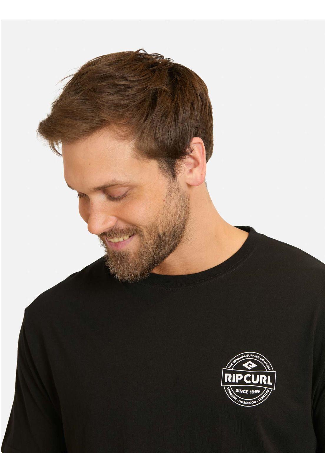 Polera MC Crest Negro Hombre Rip Curl-2