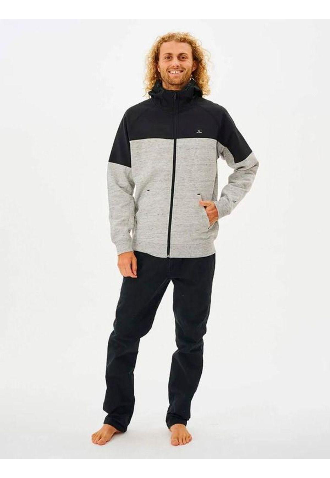 Poleron ANTI SERIES VIRAL ZIP THRU Hombre Gris Rip Curl-2