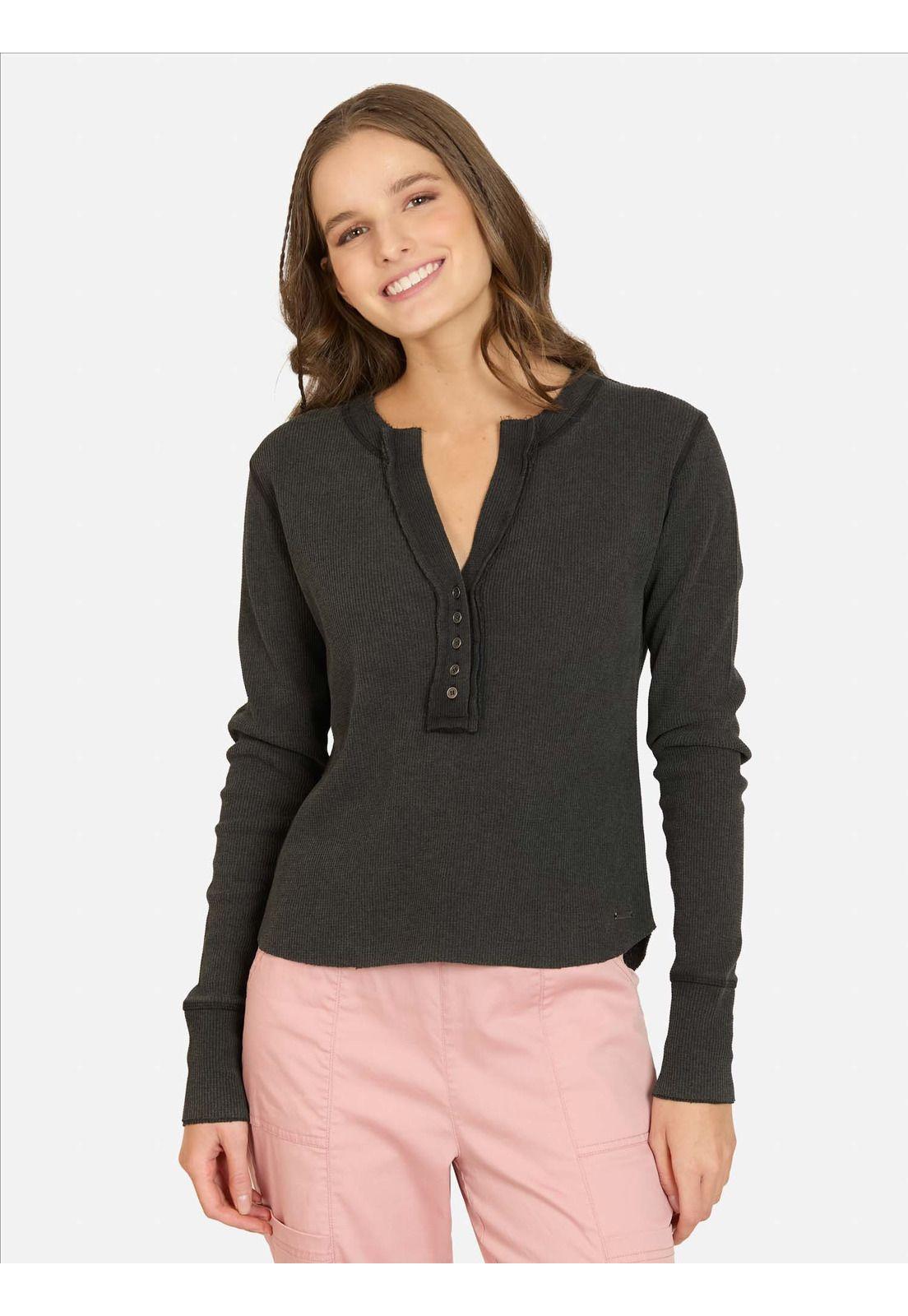 Polera ML Moonpath Negro Mujer Rip Curl-0