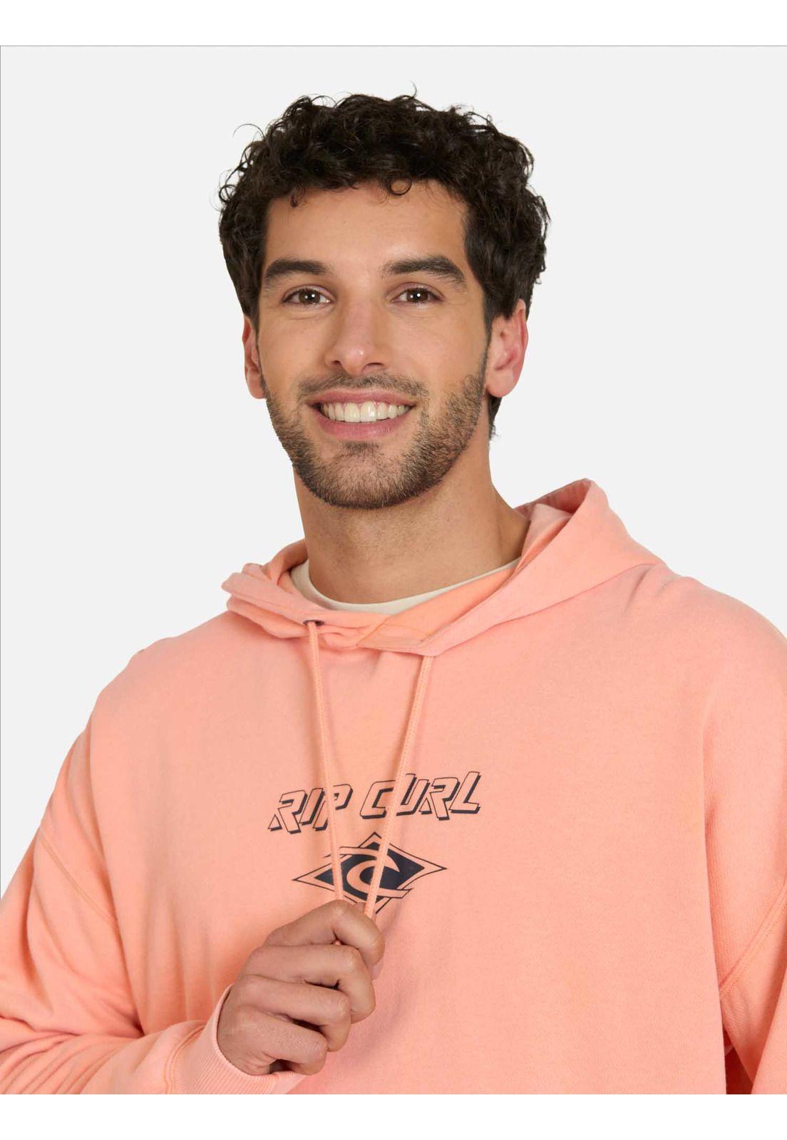 Poleron Canguro Fadeout Essential Naranja Hombre Rip Curl-2