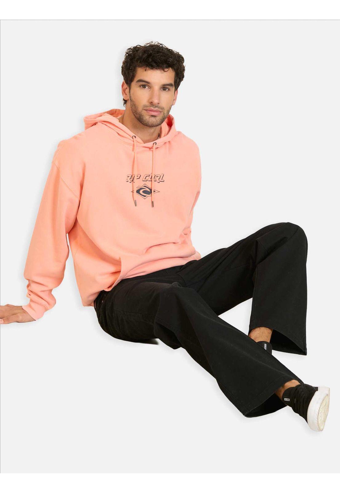 Poleron Canguro Fadeout Essential Naranja Hombre Rip Curl-3