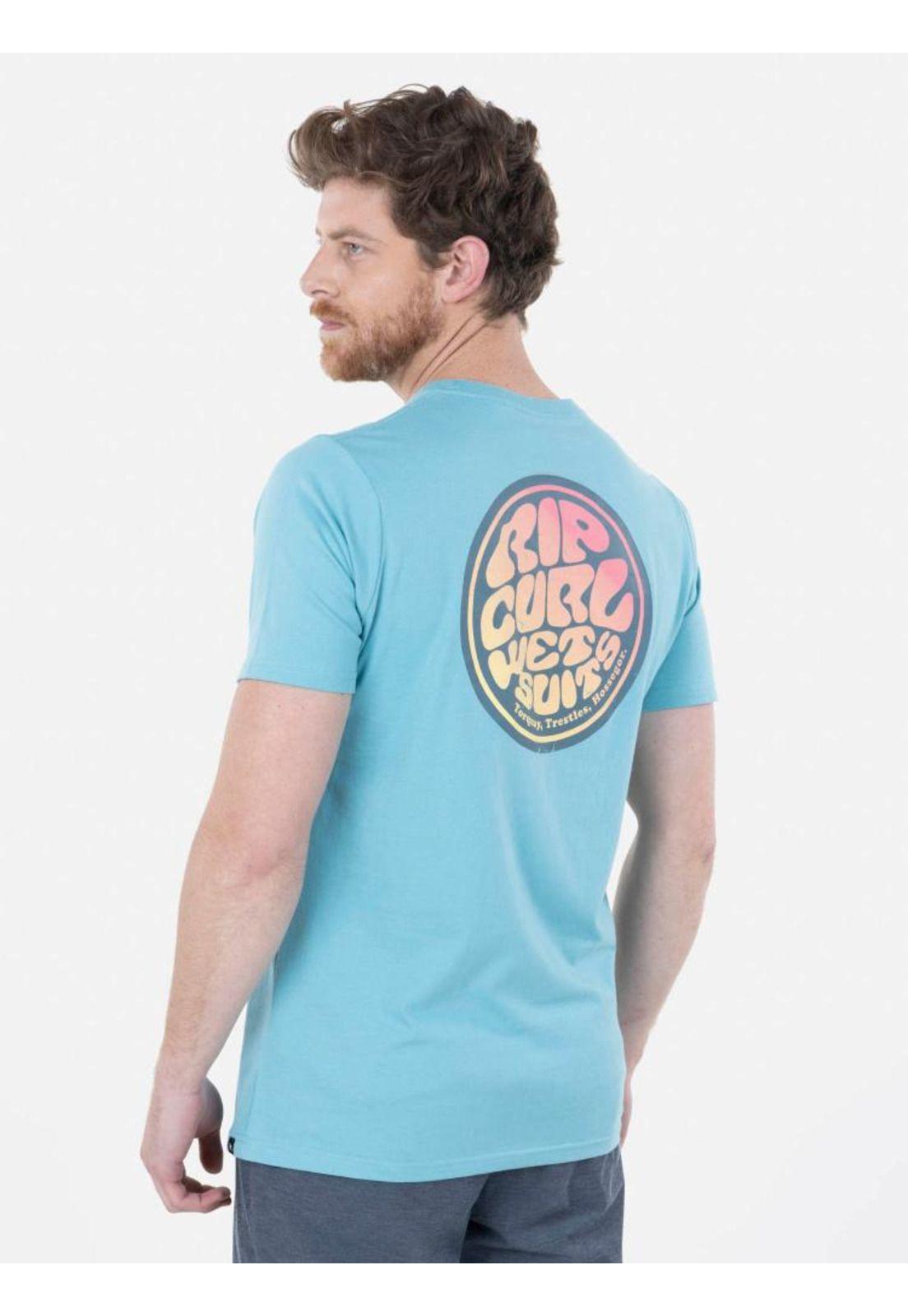 Polera DESTROY WETSUIT SS TEE Hombre Celeste Rip Curl-1