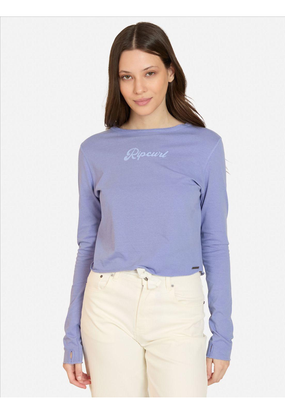 Polera ML Deepzone Morado Mujer Rip Curl-0