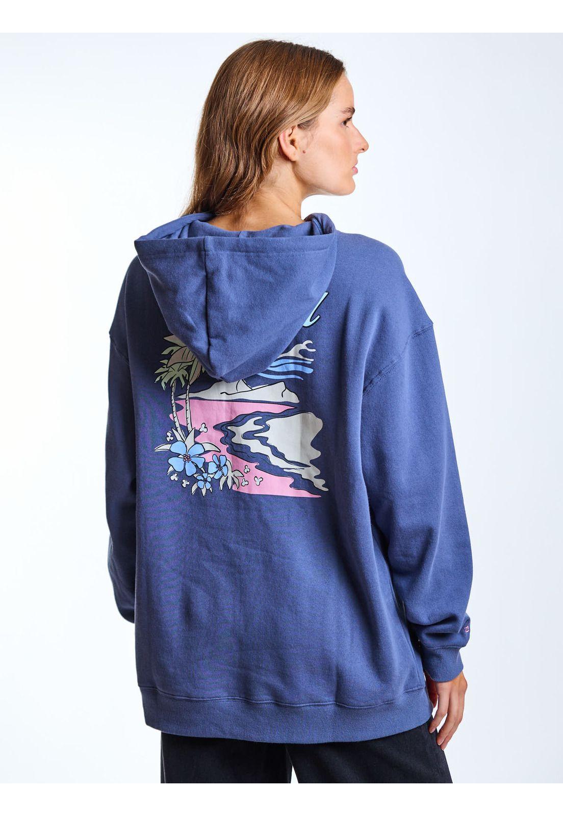 Poleron Canguro Curanipe Azul Mujer Rip Curl-2