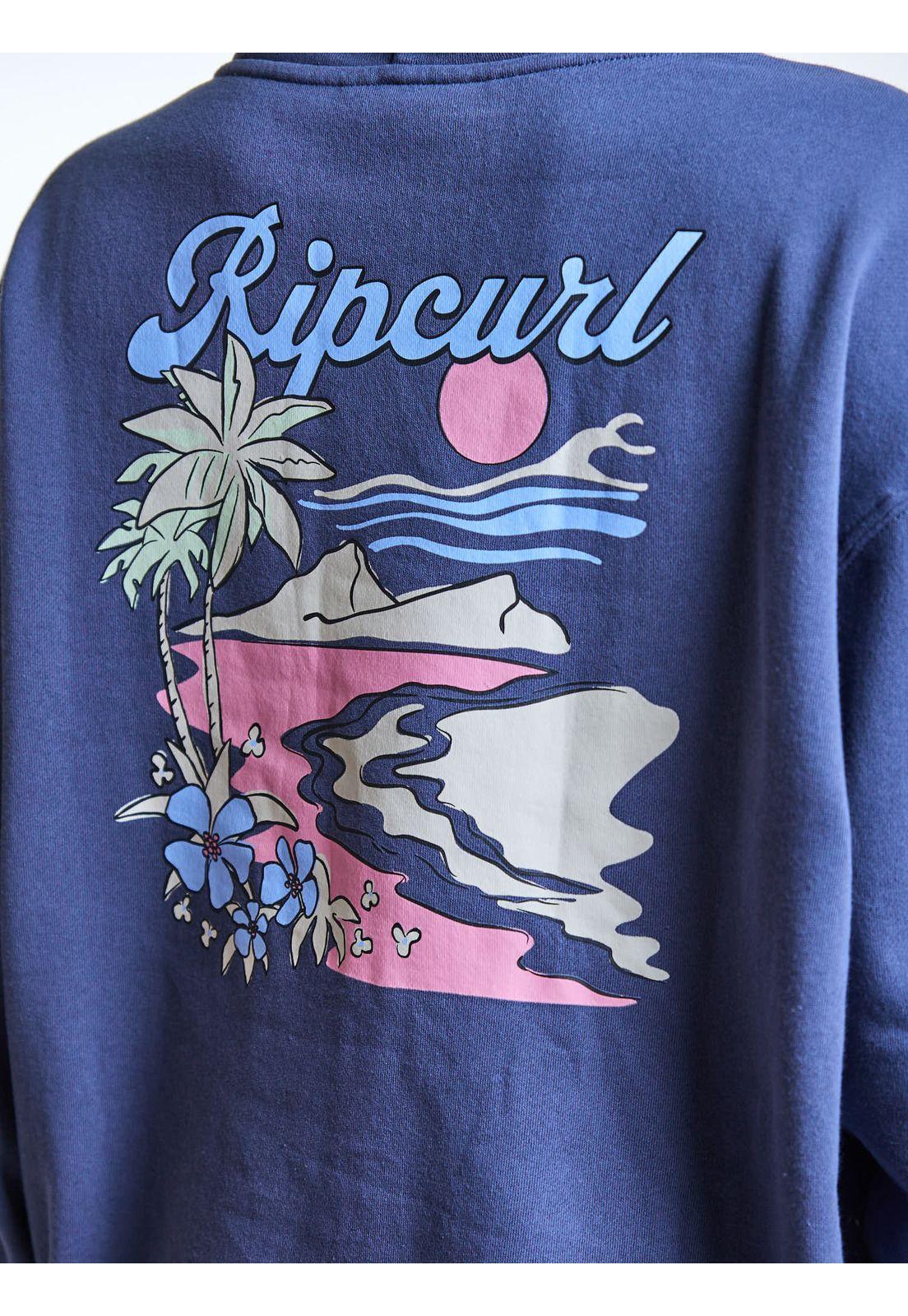 Poleron Canguro Curanipe Azul Mujer Rip Curl-4