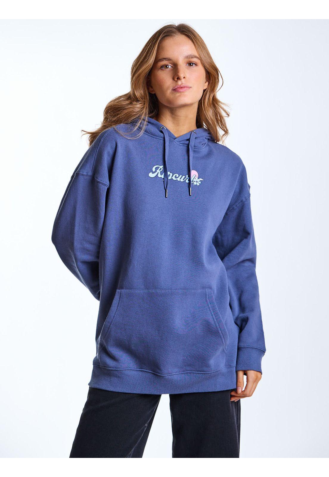 Poleron Canguro Curanipe Azul Mujer Rip Curl-6