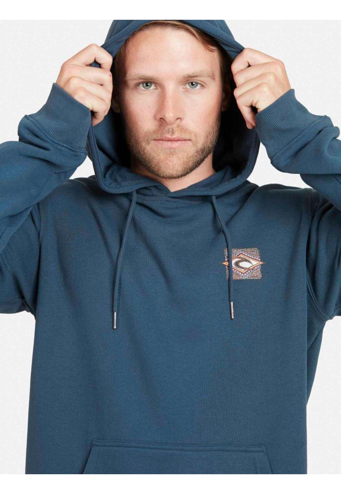 Poleron RC STONE HOOD Hombre Azul Marino Oscuro Rip Curl-3