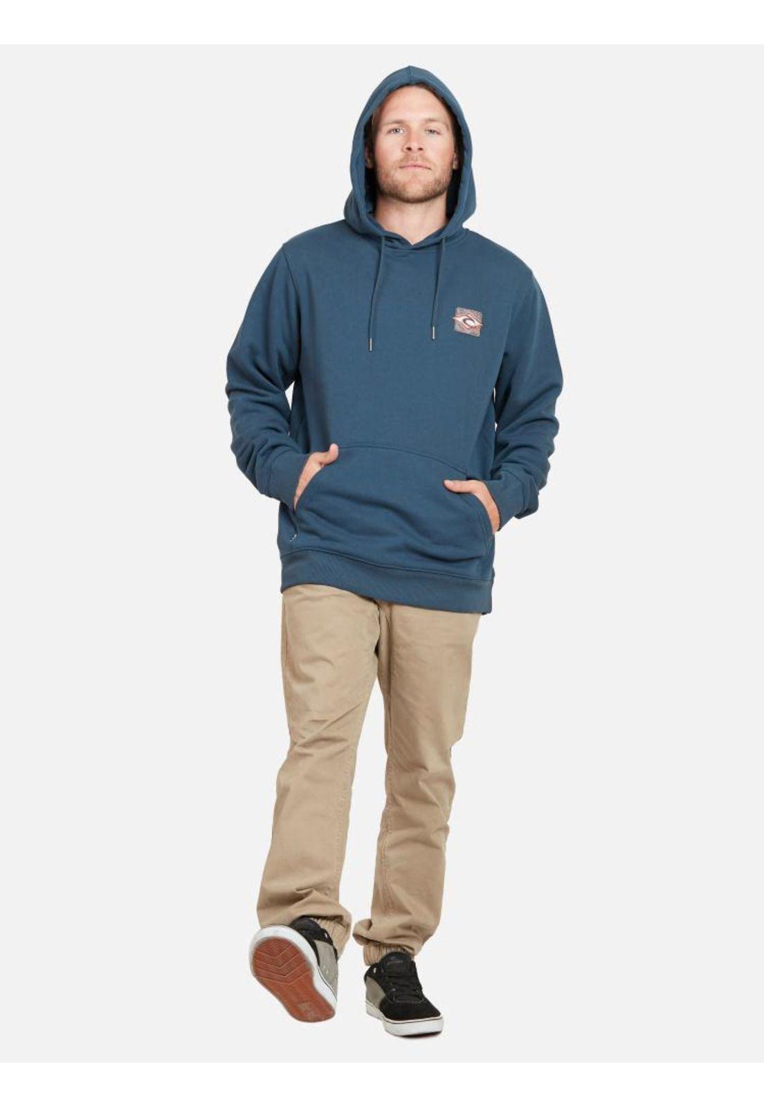 Poleron RC STONE HOOD Hombre Azul Marino Oscuro Rip Curl-4