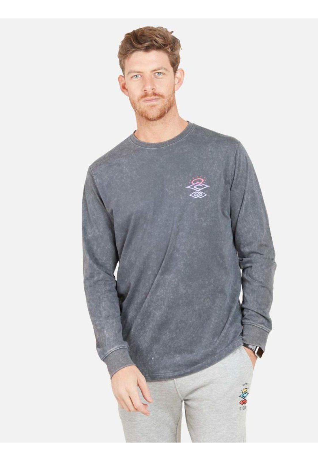 Polera 6P306 Hombre Gris Oscuro Rip Curl-0