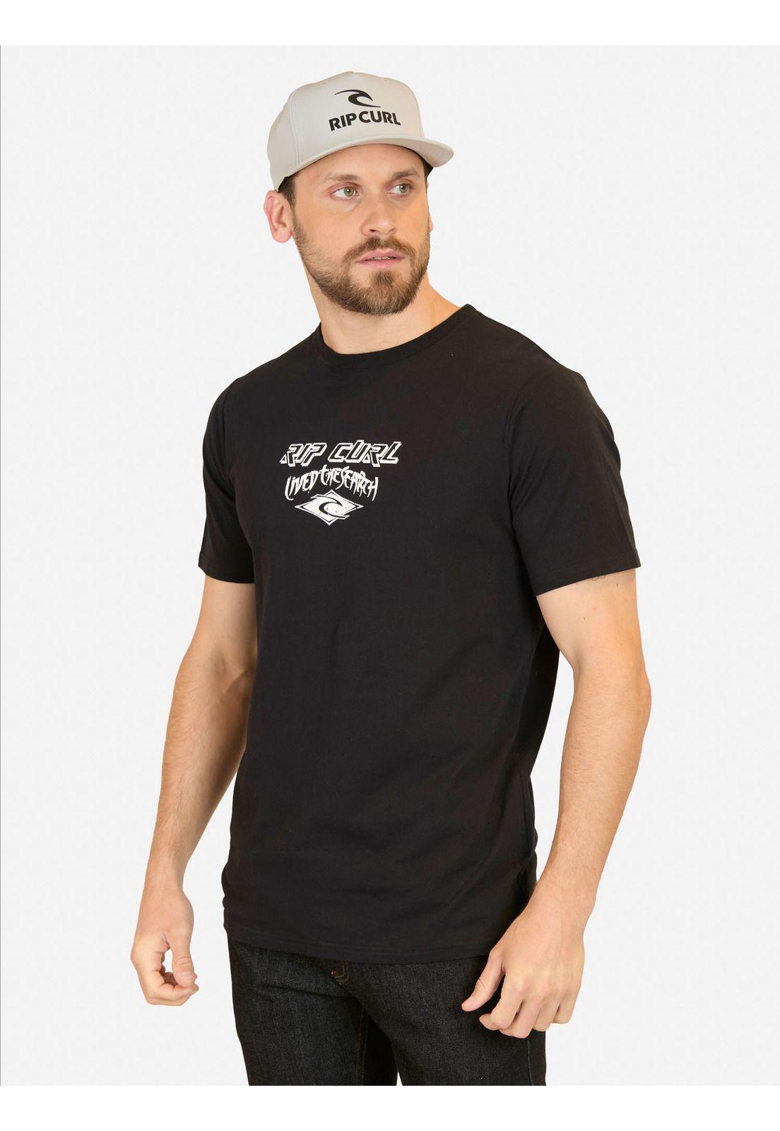 Polera MC Lived the search Negro Hombre Rip Curl-0