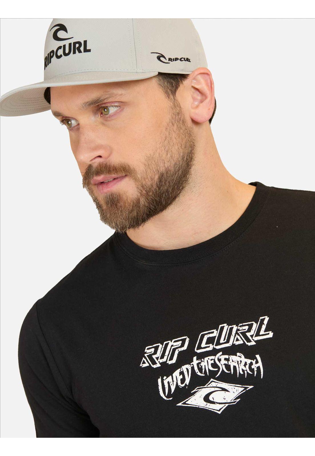 Polera MC Lived the search Negro Hombre Rip Curl-2
