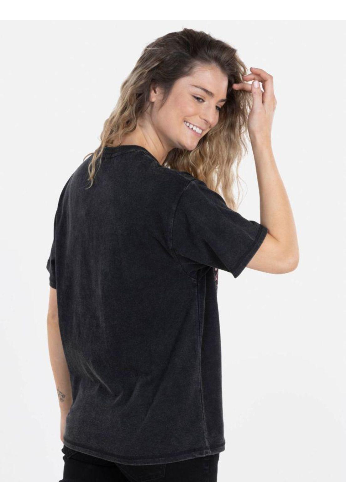 Polera SEARCHING FOR FLOWER MC Mujer Negro Rip Curl-1