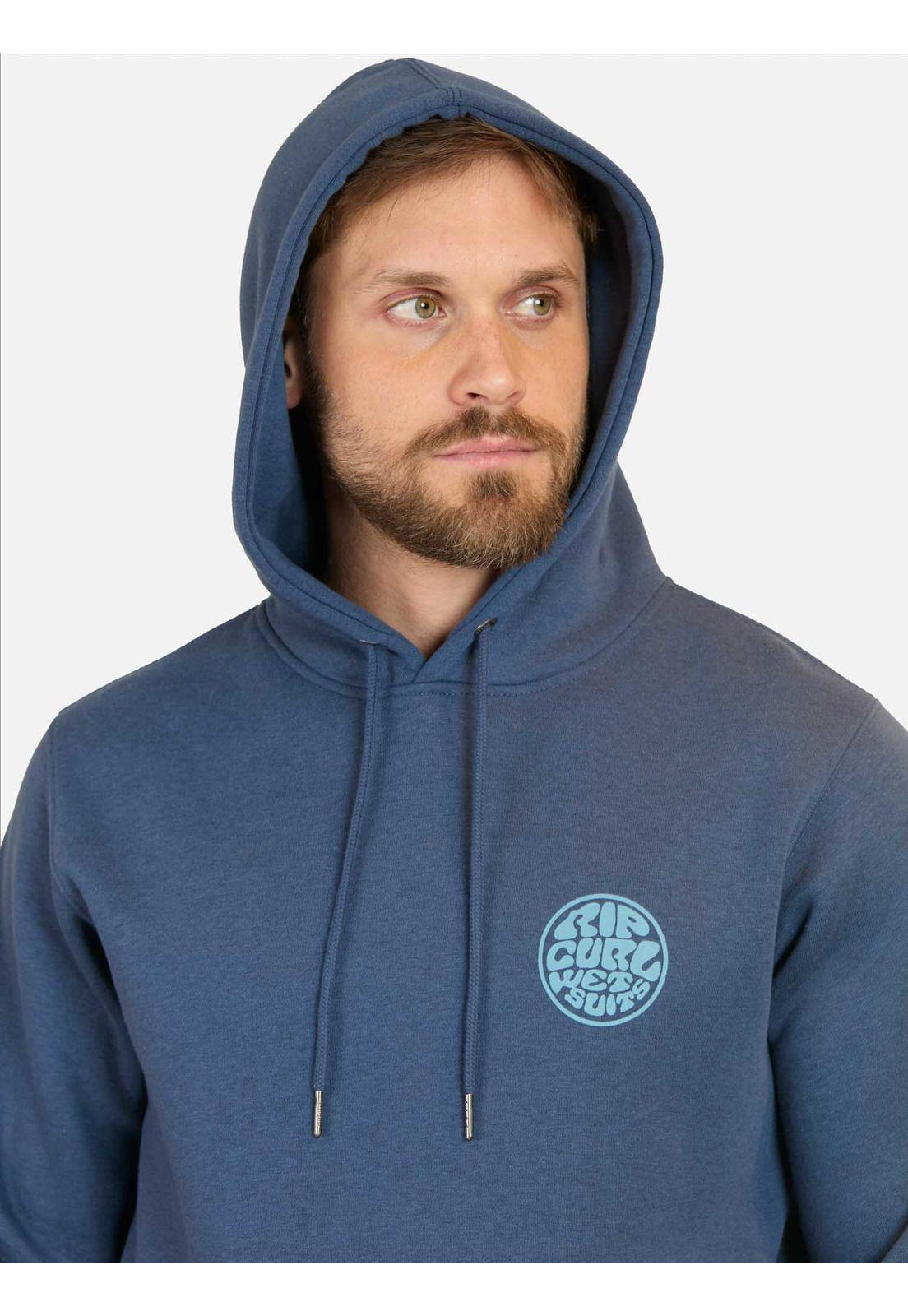 Poleron Canguro Wetsuits Logo Azul Hombre Rip Curl-2