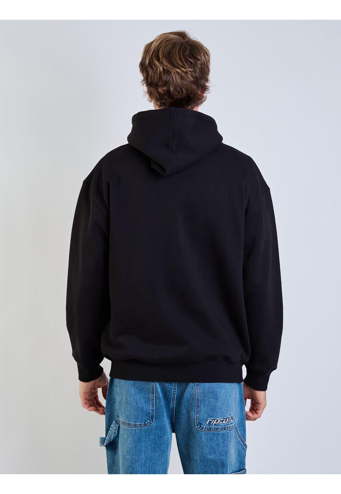 Poleron Canguro Tribal Negro Hombre Rip Curl-1