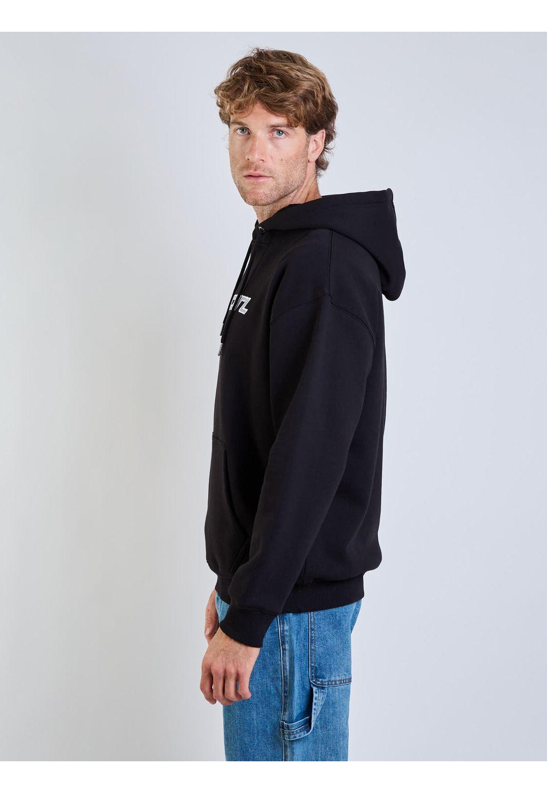 Poleron Canguro Tribal Negro Hombre Rip Curl-2