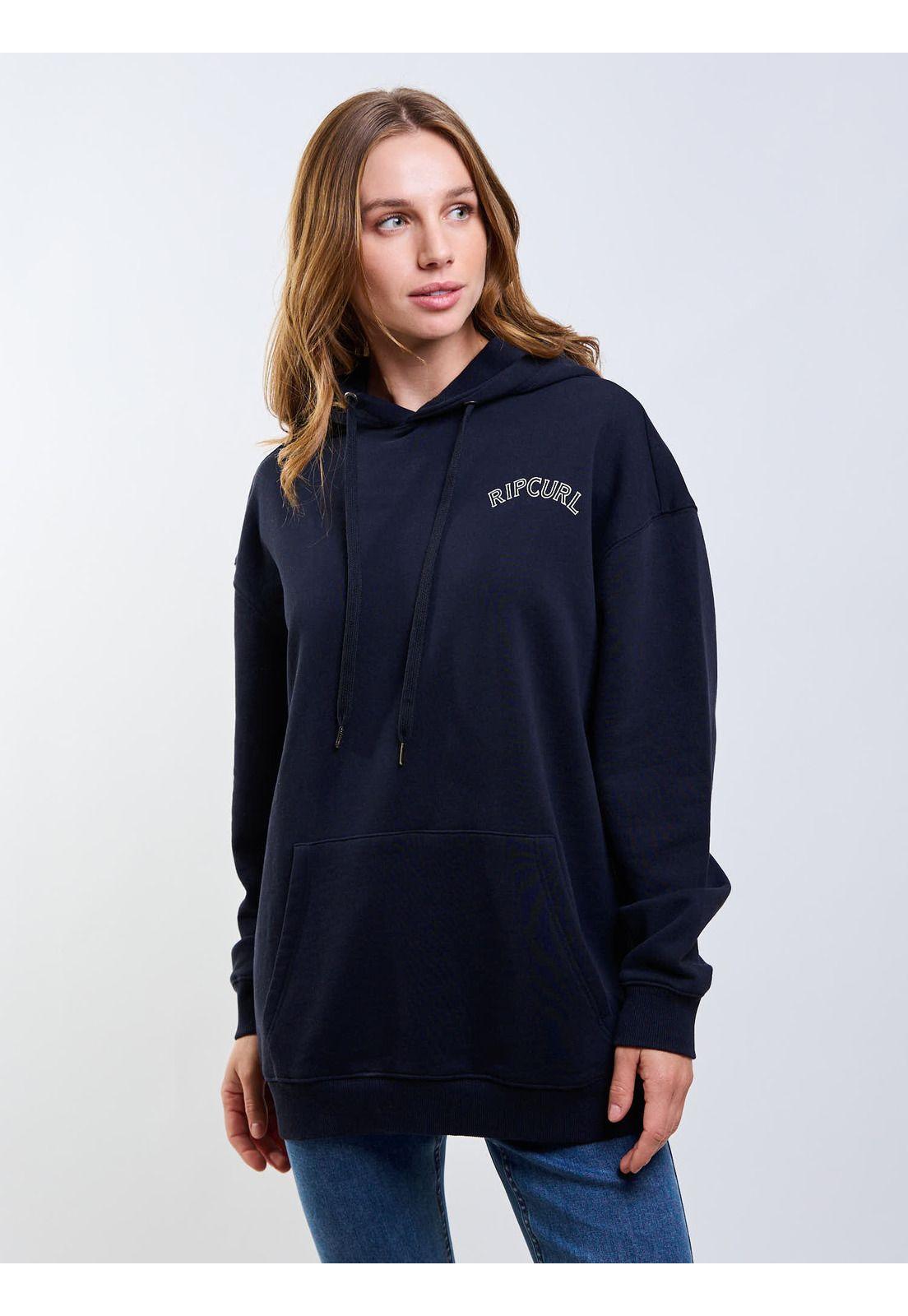 Poleron Canguro Solar Negro Mujer Rip Curl-0