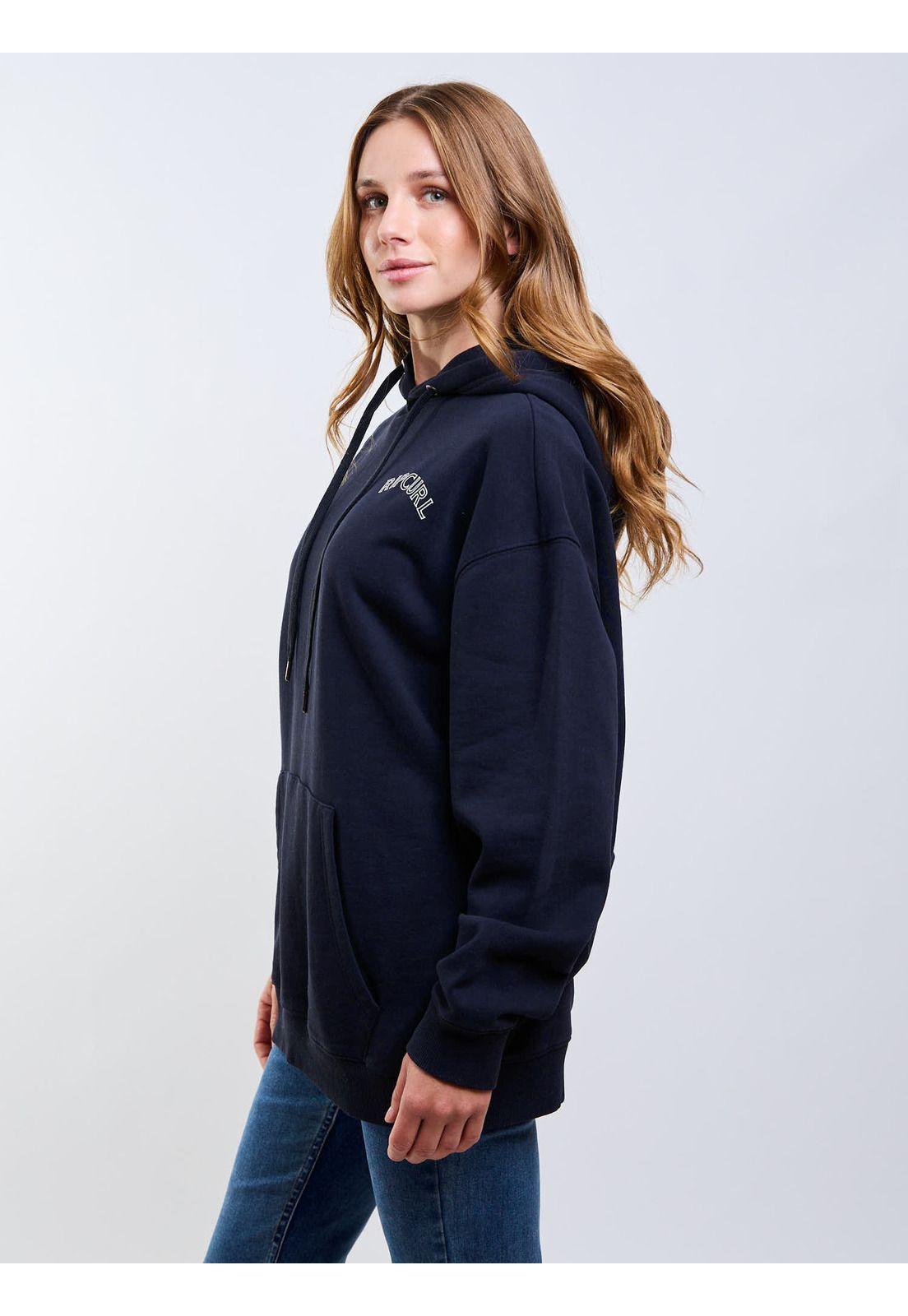 Poleron Canguro Solar Negro Mujer Rip Curl-2